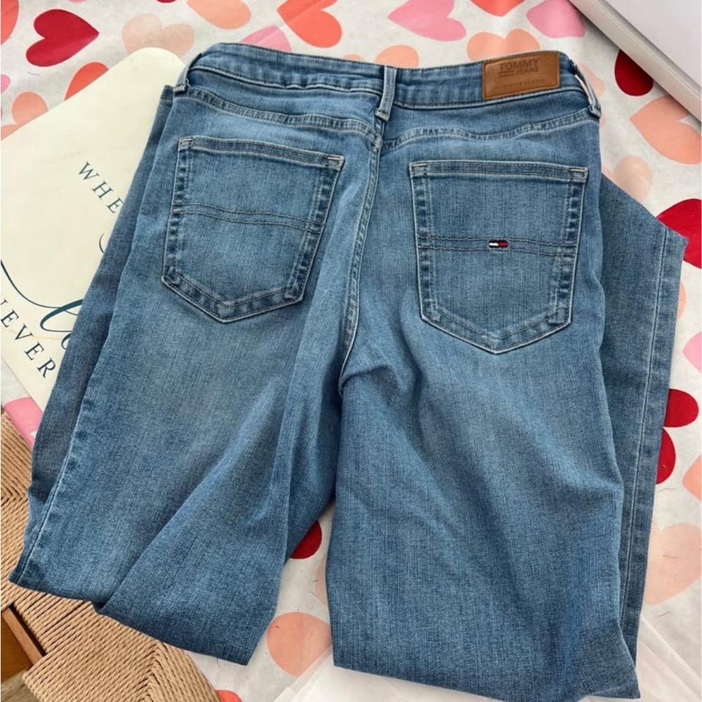 Tommy Hilfiger High Rise Ankle Jeggings - Jean Blue
